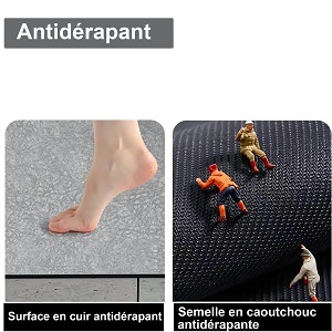 Zuzcher Tapis de Bain Antidérapant Absorbant Tapis Salle de Bain Doux Séchage Rapide Gris 40×60cm