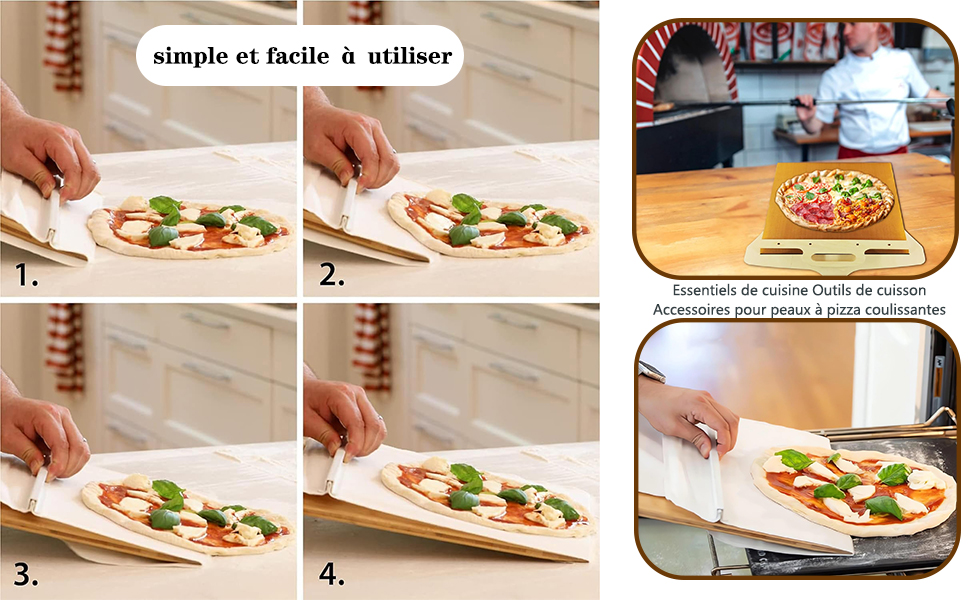 Pelle à pizza glissante