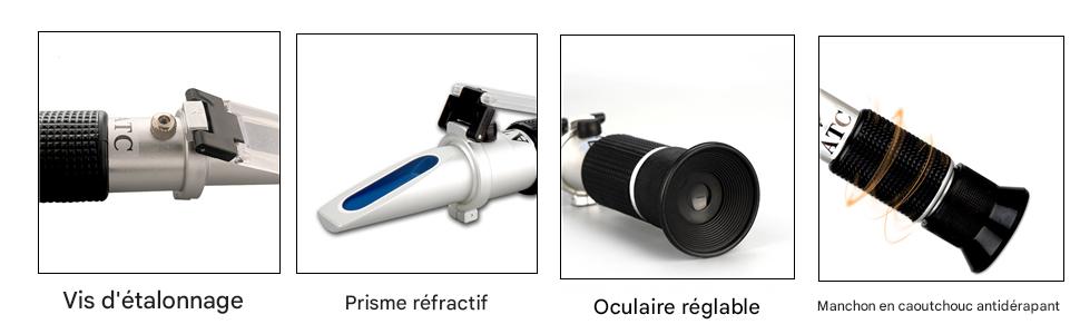 Collection d'icônes ou de symboles techniques de produits en noir et blanc, semblant représenter diverses caractéristiques ou spécifications.