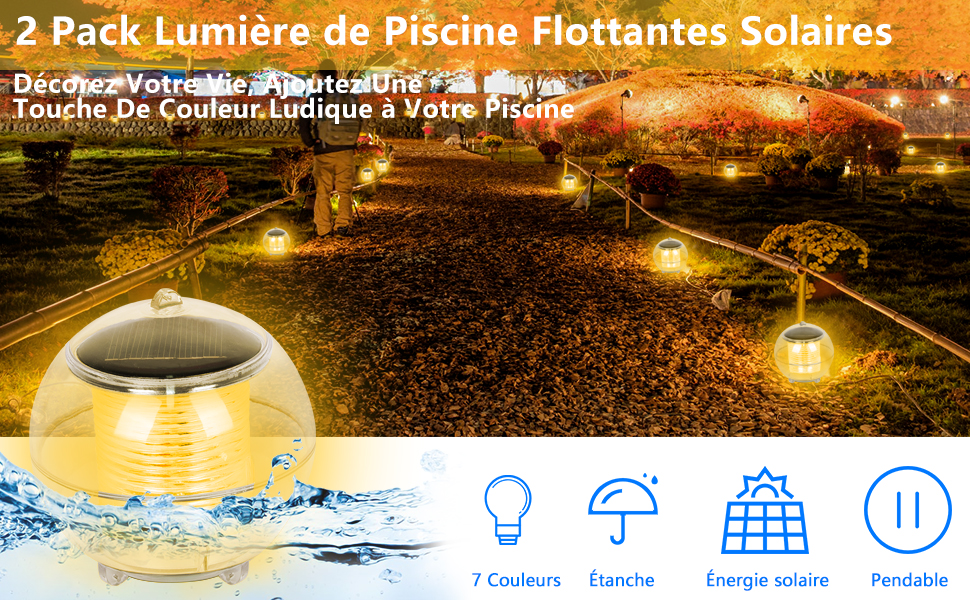 Lumière de Piscine Solaire