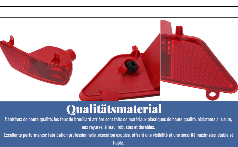 Remplacement D'accessoires de Voiture D'assemblage de Phare Antibrouillard Arrière Rouge