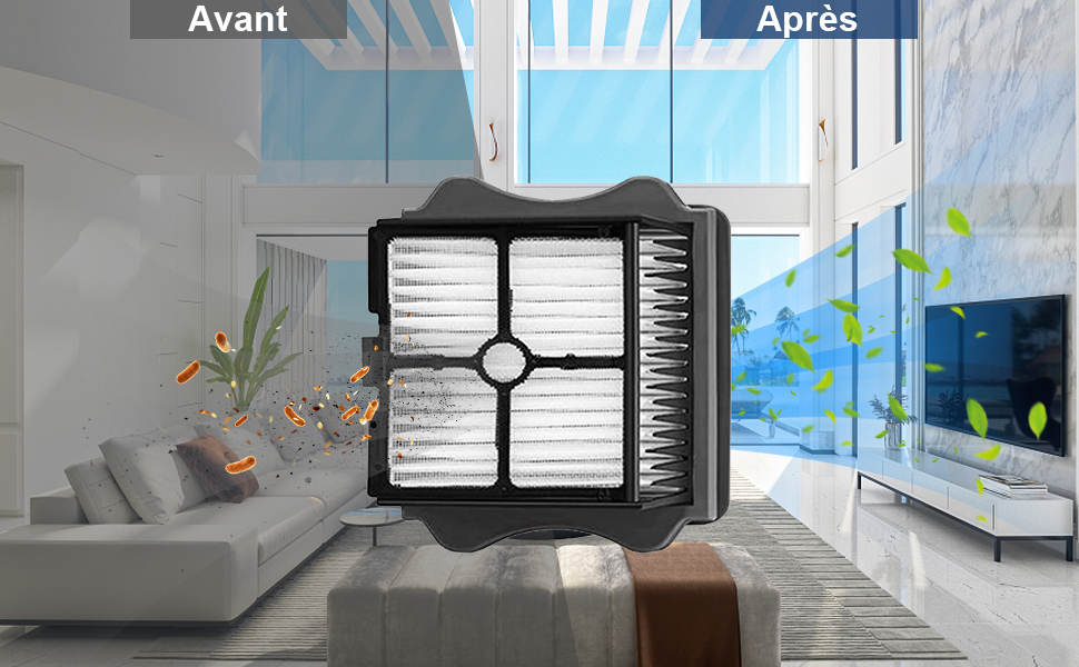 Fixbetter Rouleau de brosse de rechange et Filtre HEPA pour Tineco Floor One S5 / Floor One S5 Pro