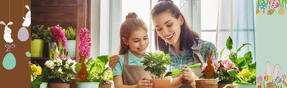 3 décorations de lapin de Pâques en fer pour jardin, adaptées au balcon, à la terrasse du jardin
