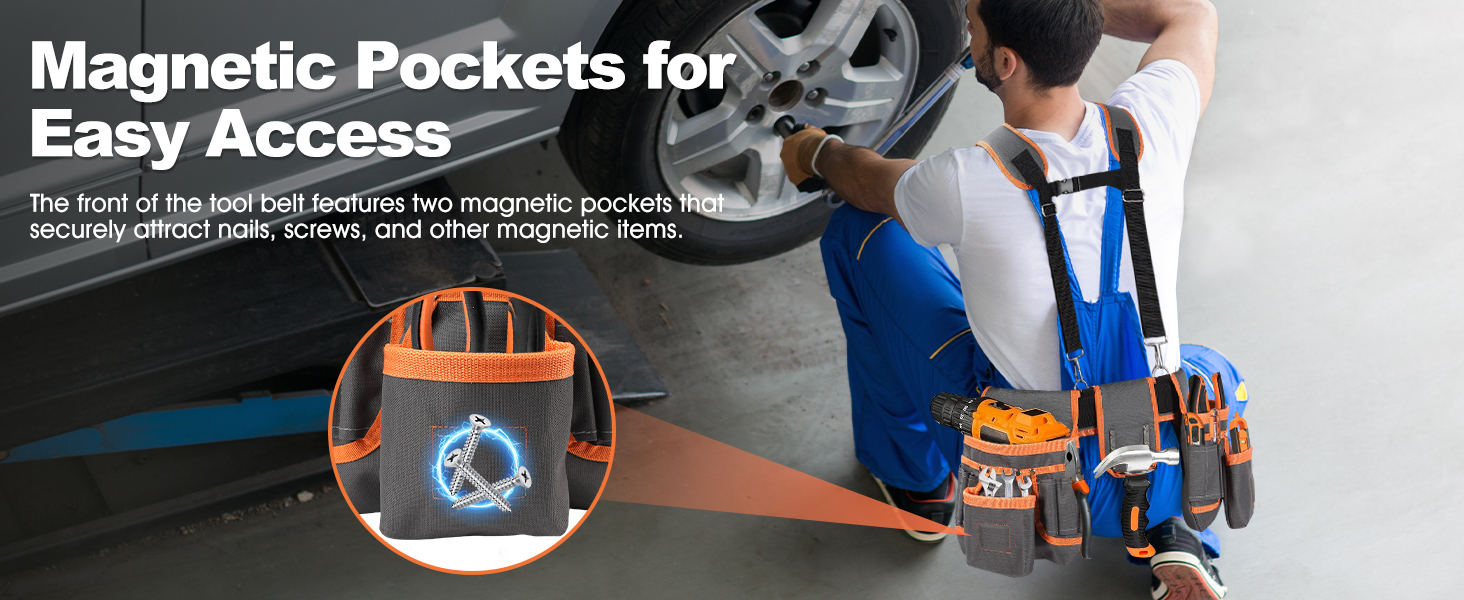 Magnetic Tool Belt Suspenders