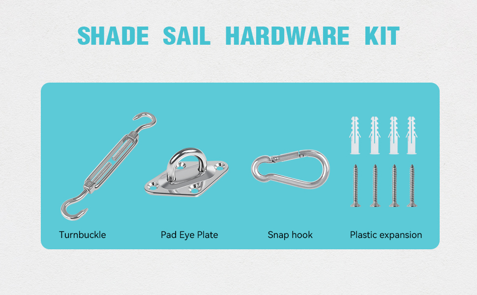 Kit de Fixation pour Voile D'ombrage