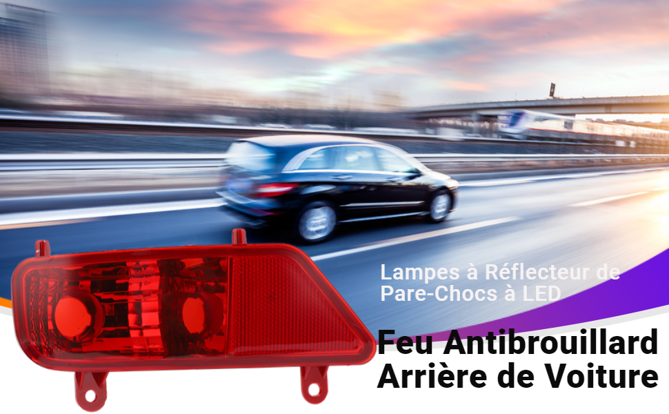 Remplacement D'accessoires de Voiture pour Feu Antibrouillard Arrière Rouge