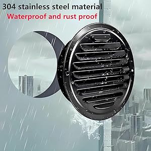 304. Imperméable et résistant à la rouille. Présenté sur fond urbain pluvieux, mettant l'accent sur la durabilité dans des conditions humides.