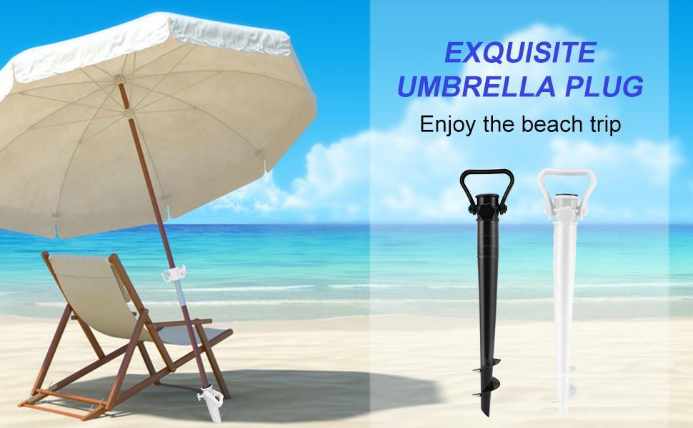 support de parasol pour plage sable ou terre pieds de parasol  plage à hélice  visser dans le sable