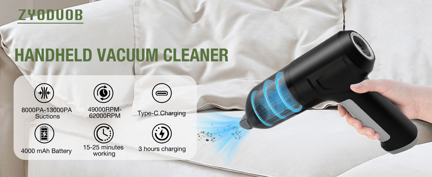 ZYODUOB Handheld Vacuum Cordless