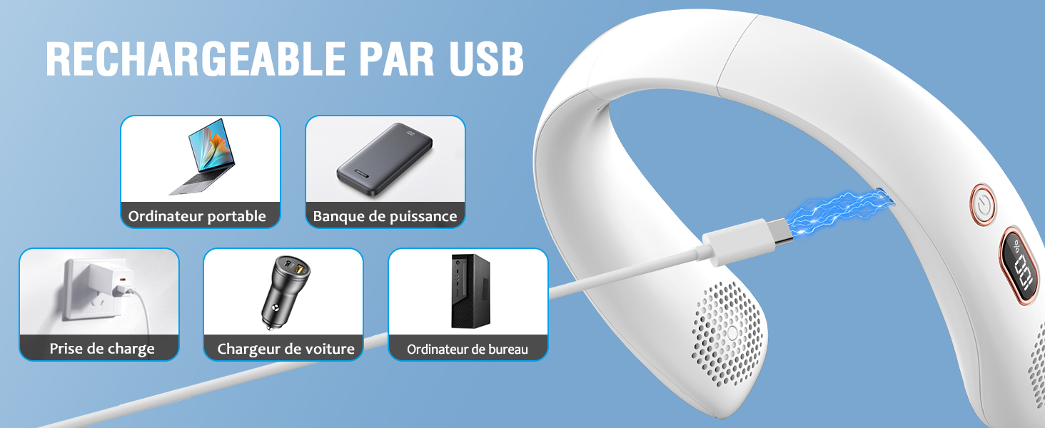 ventilateur de cou sans lame silencieux