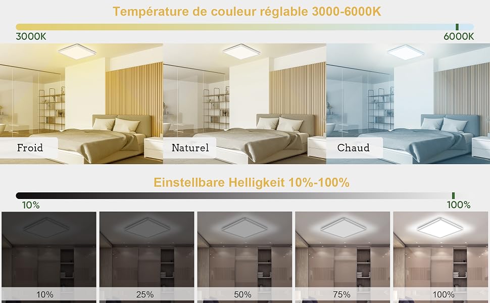 24W RGB Couleur Luminaire Plafonnier