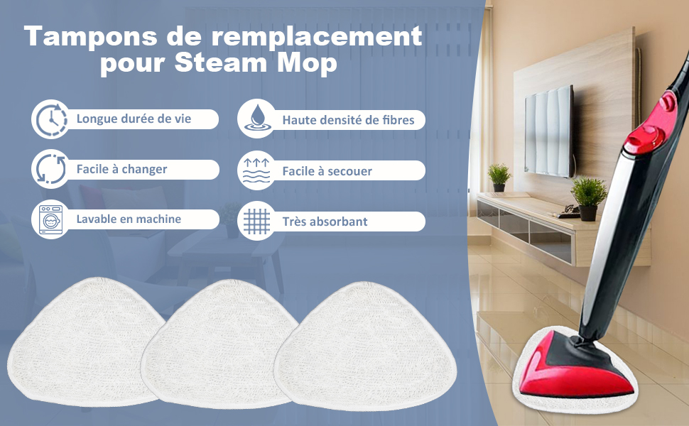 Recharge Balai Vapeur en Microfibre
