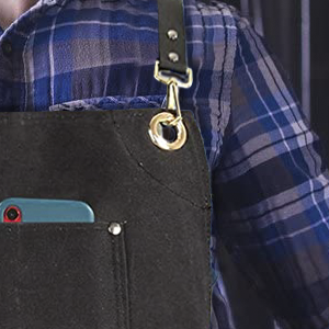 Black canvas apron