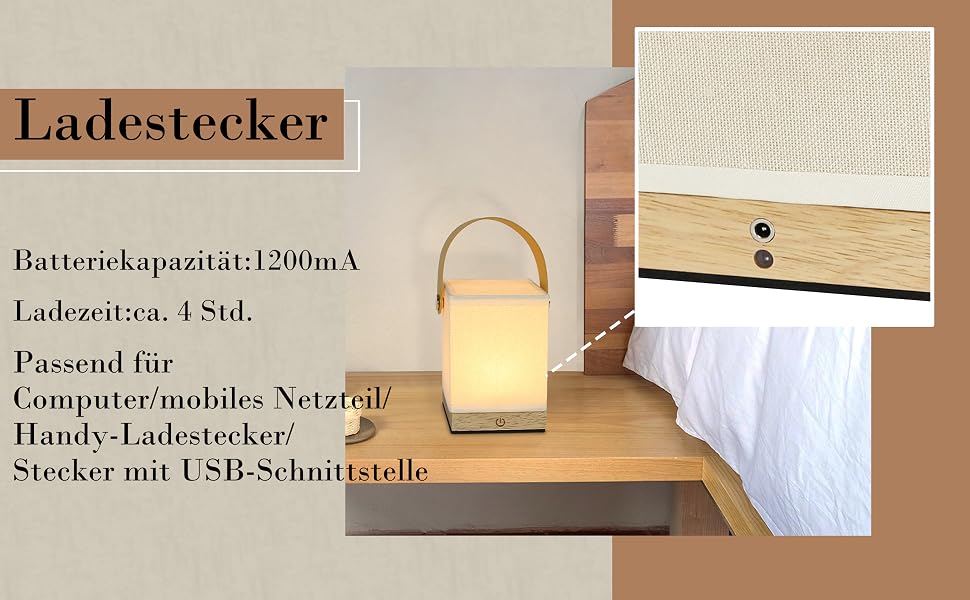 Lampe de chevet LED tactile