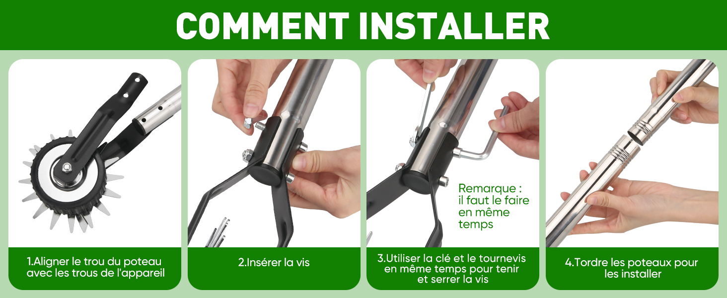 BlumWay 67 inch coupe-bordures rotatif à roue