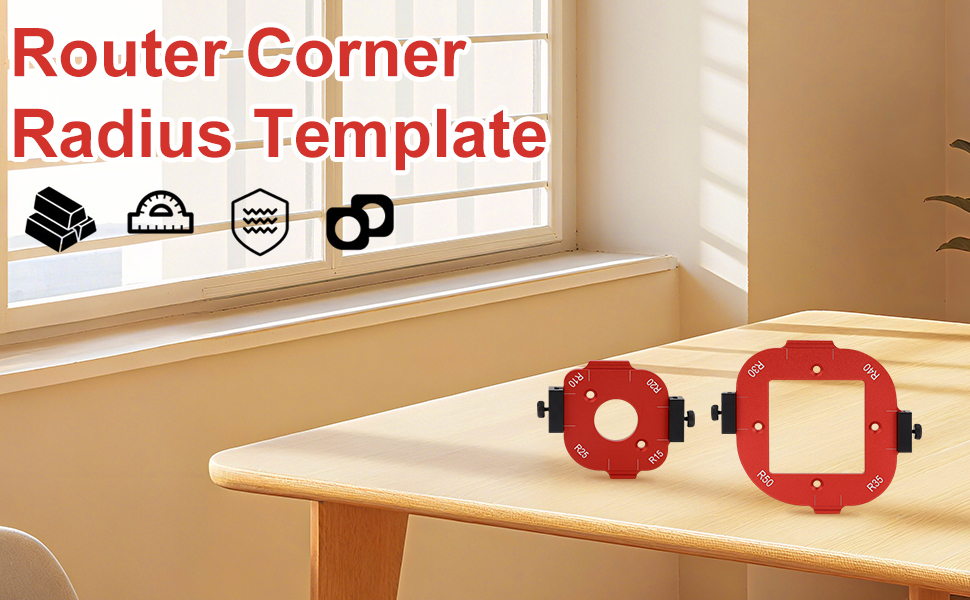 2Pcs Router Corner Radius Template 
