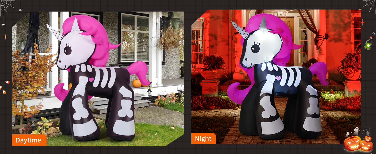 Halloween Cute Skeleton Unicorn