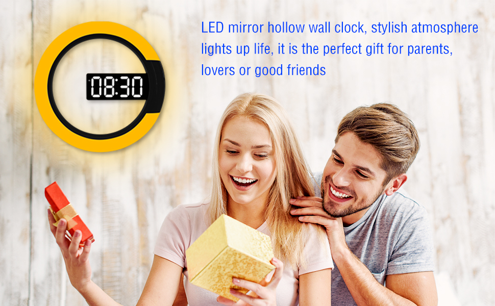 Horloge murale numérique LED
