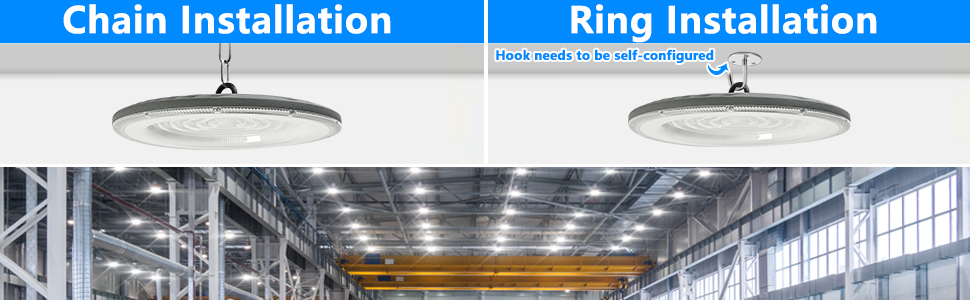 lampe industrielle plafond led 100w 150w 200w