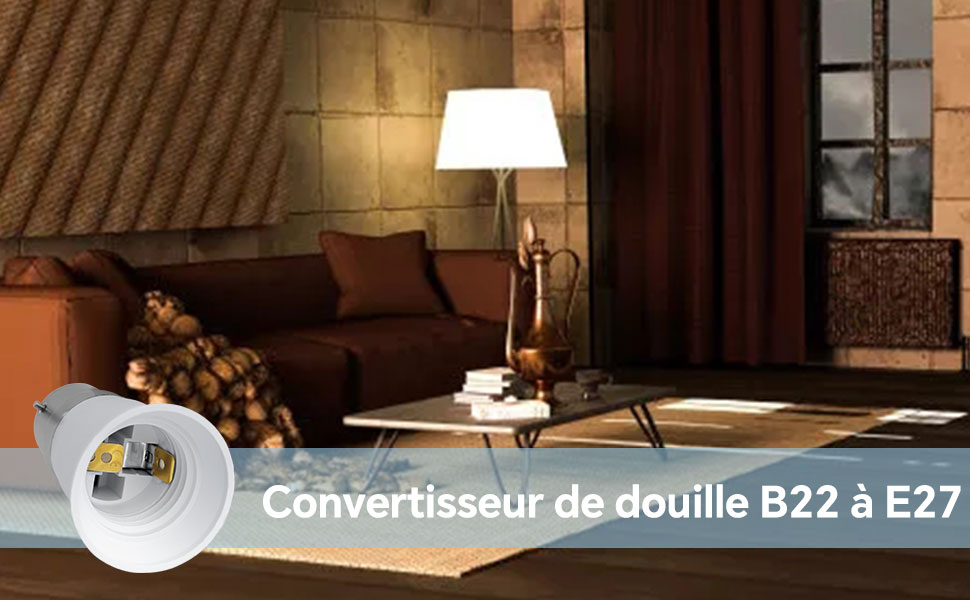 convertisseur de douille à baïonnette b22 à e27