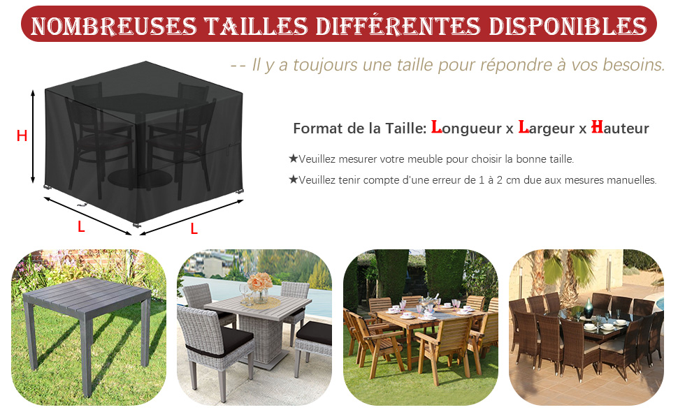 Housse Table de Jardin