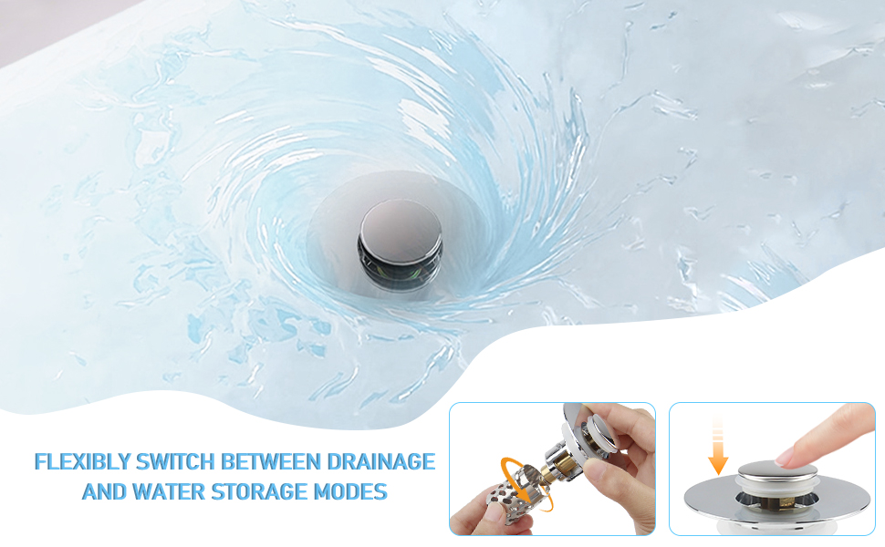 Le texte se lit comme suit : « BASCULEZ DE MANIÈRE FLEXIBLE ENTRE LES MODES DE DRAINAGE ET DE STOCKAGE DE L'EAU ». Série d'images montrant un système de drainage de l'eau avec démonstration de sa double fonctionnalité.