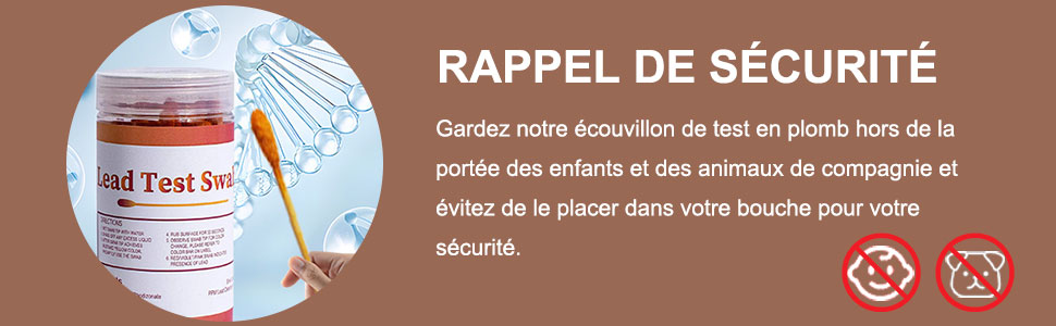 écouvillon pour le test du plomb