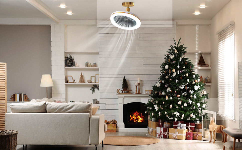 Piccolo ventilatore da soffitto silenzioso con illuminazione a LED
