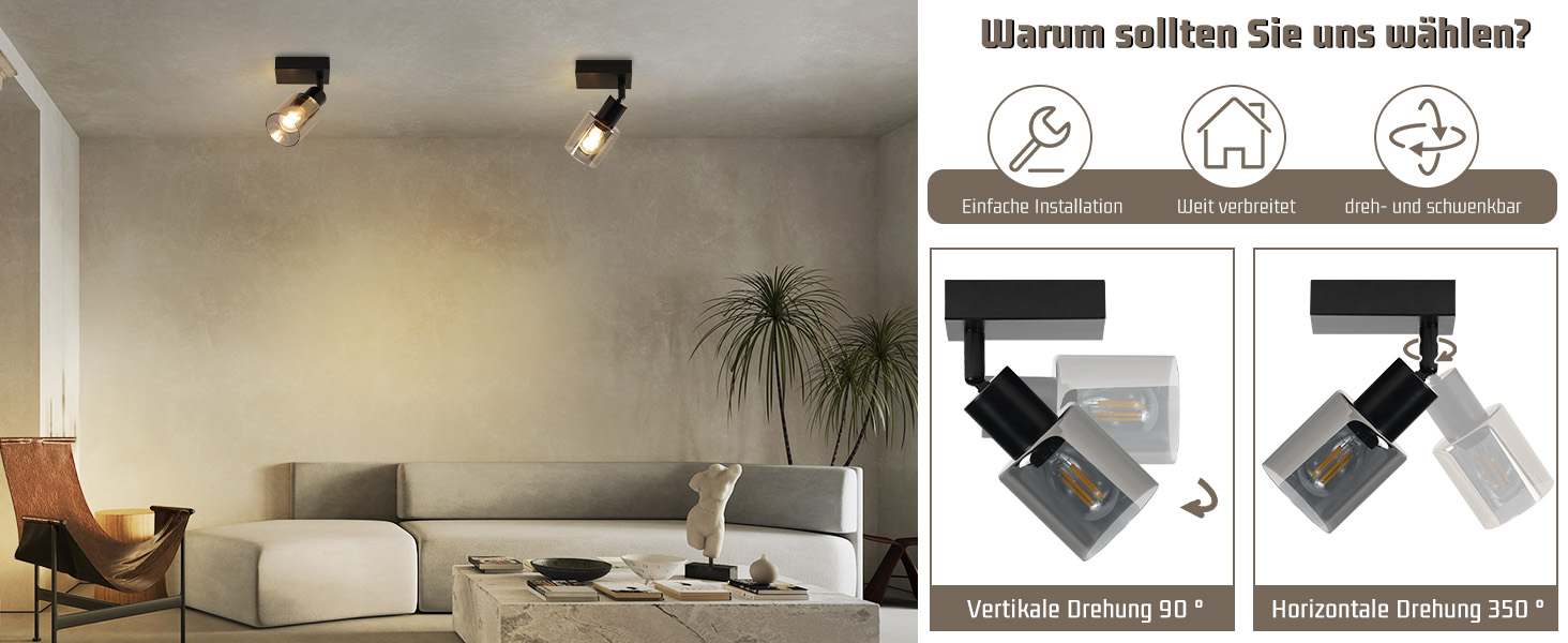Lampe de plafond noire