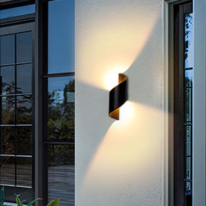Lightess 12W Applique Murale Spirale Intérieu Extérieurex LED IP66 