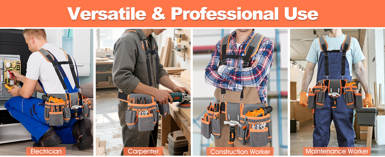 Magnetic Tool Belt Suspenders