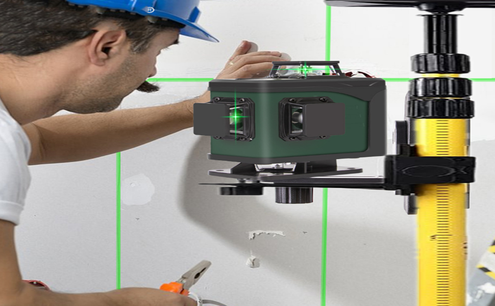 Mât de support de niveau laser télescopique