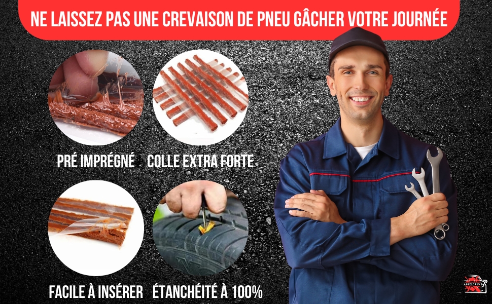 pneu crevaison kit meche pneu kit reparation pneu voiture kit réparation pneu outils et dépannage
