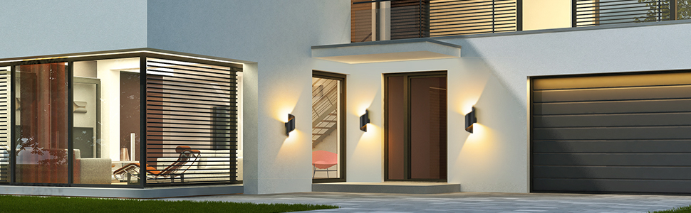 Luminaire Murale,Spirale aluminium Éclairage Mural Etanche IP65 pour Bar Couloir Entrée Jardin,Noir