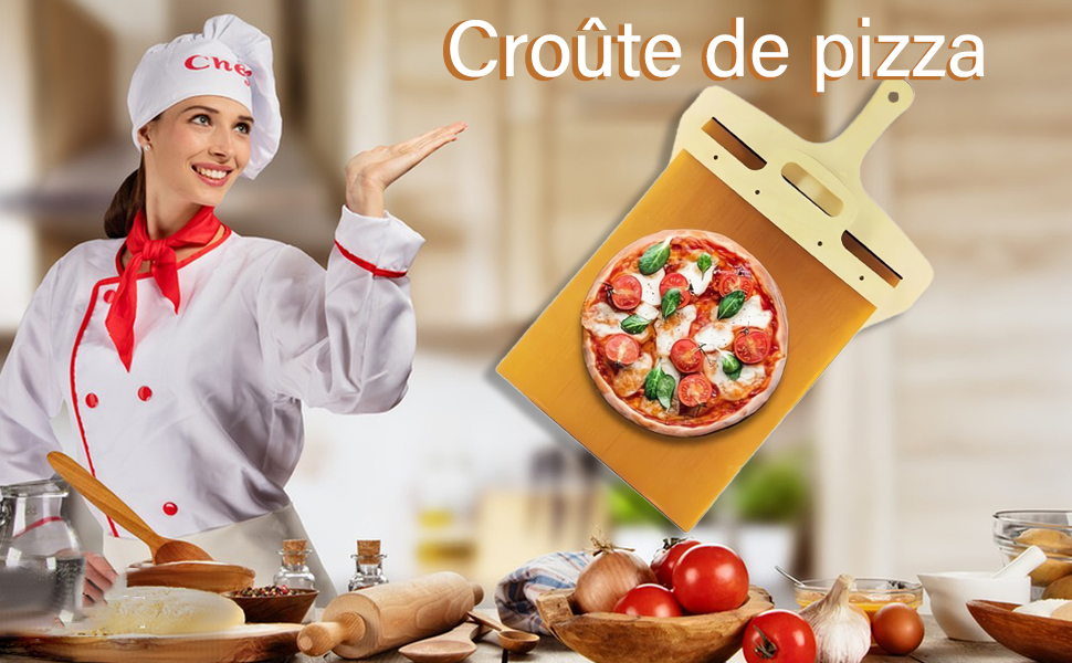 Pelle à pizza glissante