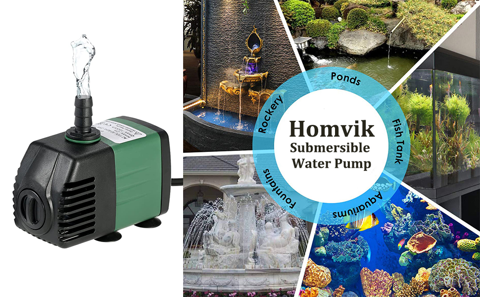 Pompe à eau submersible 1500L/H 25W