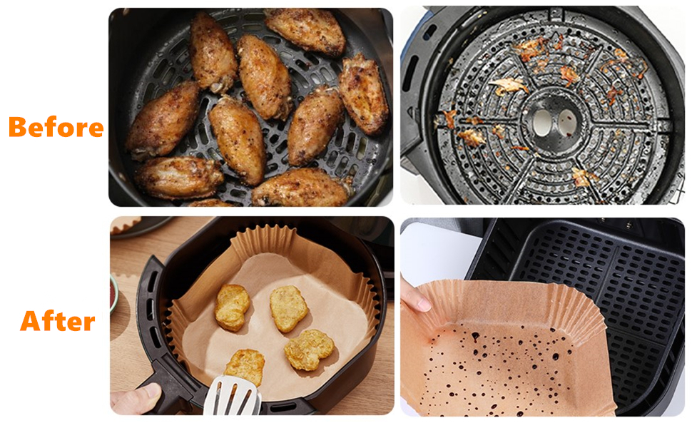 Papier cuisson pour friteuse