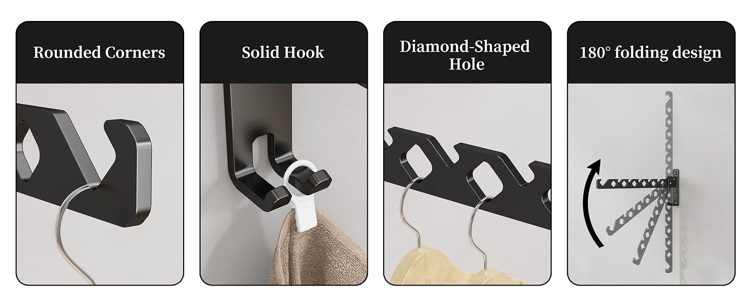 laundry hanger wall mount