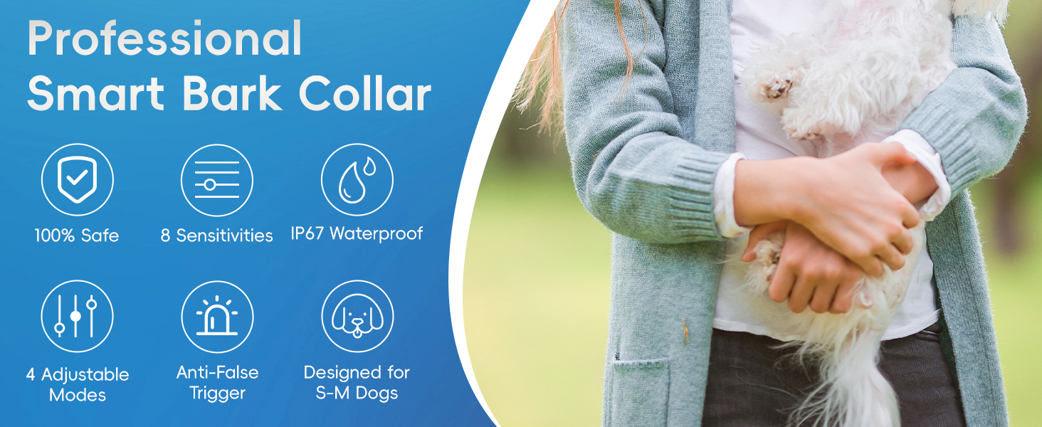 Bark Collar for Small Dogs 5-15lbs