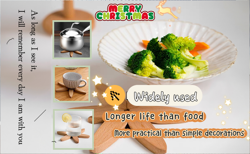 Dessous De Plat Pliable En Bois Pour Plats Chauds, Dessous De Plat En Bois Pour Plats Chauds, Théière (blanc, Base 4 Sets De Table