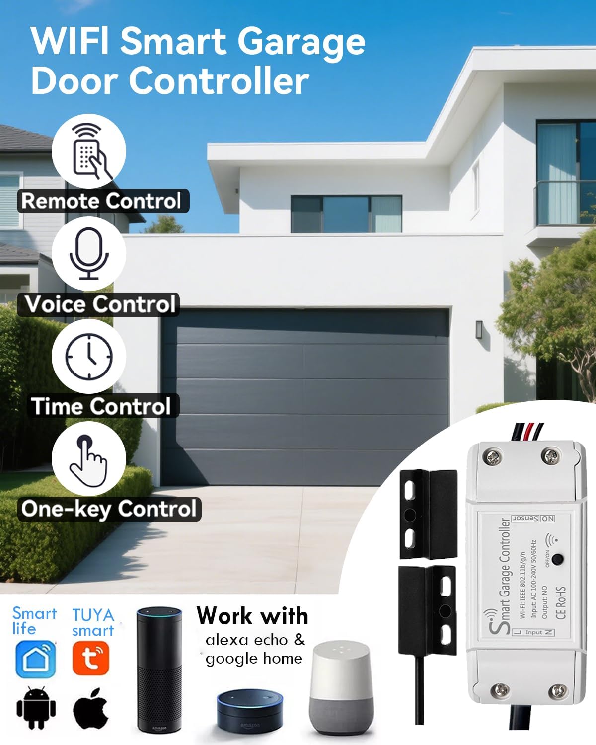 Ouvre-porte garage connecté