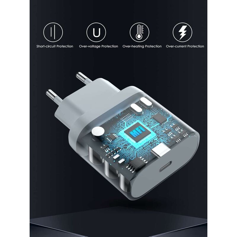 Chargeur USB C rapide 20W