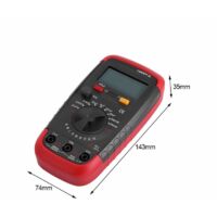Professionnel Capacimetre, Testeur de numérique condensateur 0,1 pF - 20000uF avec capacimètre avec rétroéclairage LCD et veste de protection Max 1999