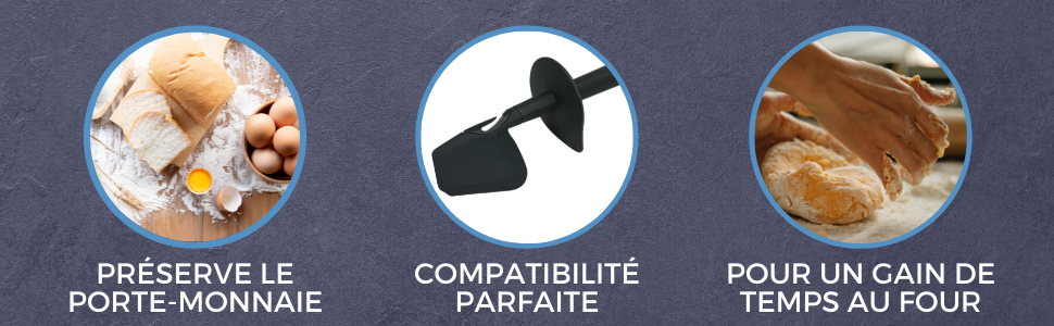 Spatule bleu clair avec collerette de sécurité