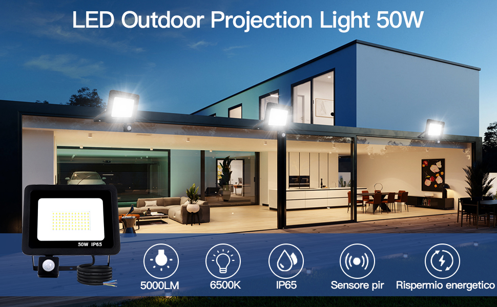 faretto a led da esterno