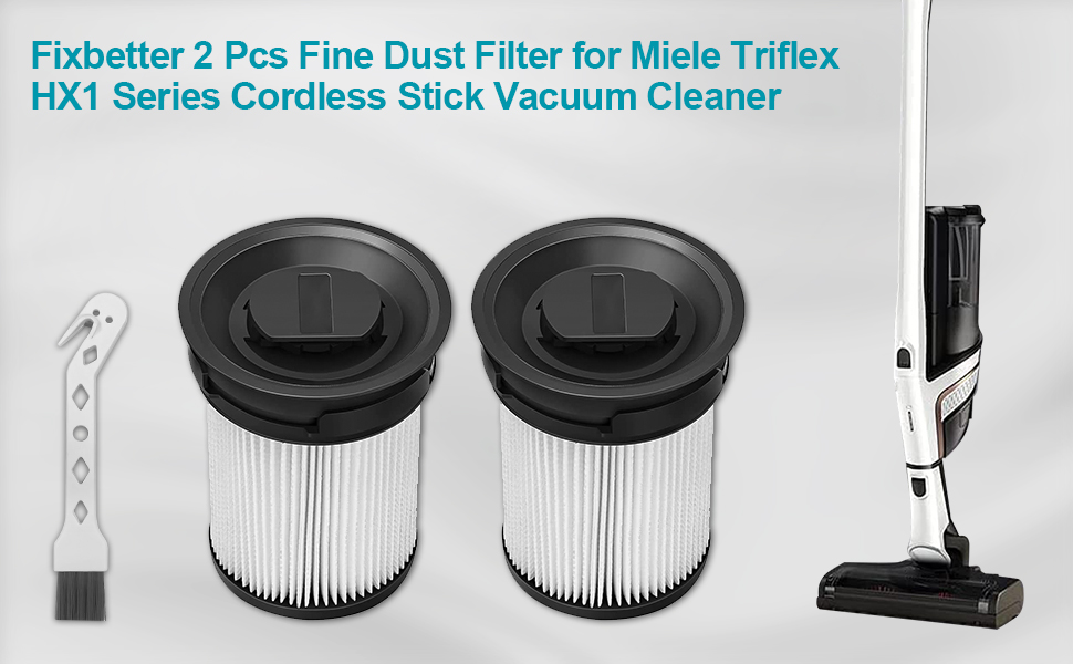 Fixbetter Lot de 2 filtres pour Miele Triflex HX1 Series Accessoires pour aspirateur
