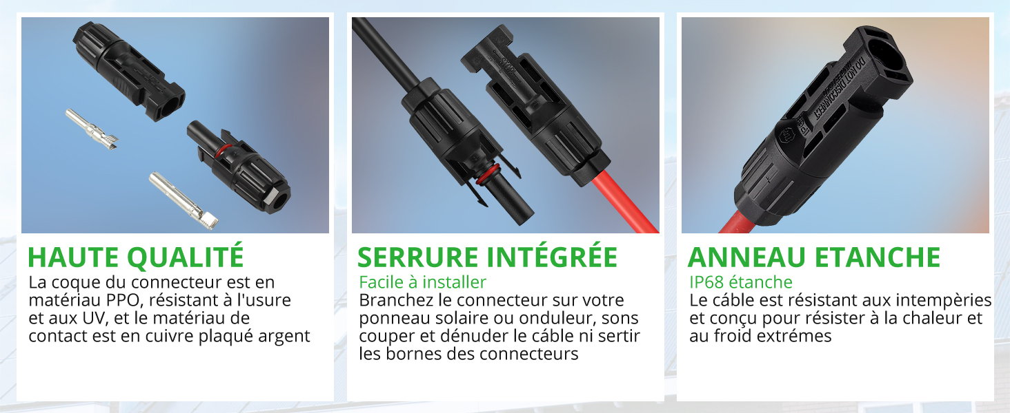 Cable d'extension solaire