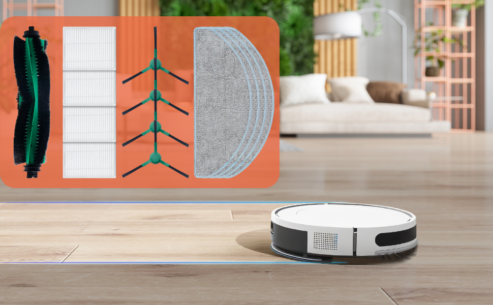 Fixbetter Kit d'accessoires pour iRobot Roomba Combo Essential Y0112/Y0110