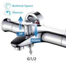 Mitigeur Thermostatique Douche Anti-Brûlure avec Butée à 38°C, Robinet Thermostatique de Douche