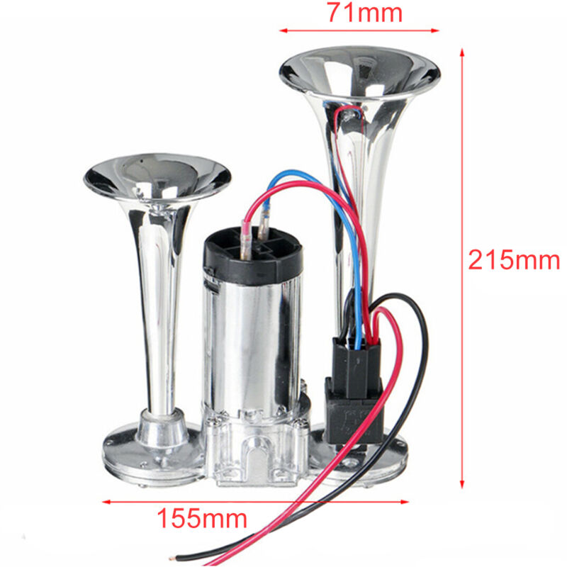 Trompettes doubles 600DB, kit de klaxons super puissants avec compresseur universel pour voitures 12 V, motos, camions, trains, bateaux